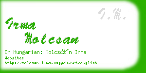 irma molcsan business card